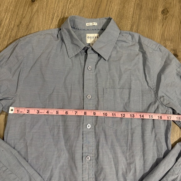 Guess Los Angeles Women’s Sz XS Blue Button Down Shirt Long Sleeve Y2K Classic - Picture 6 of 11